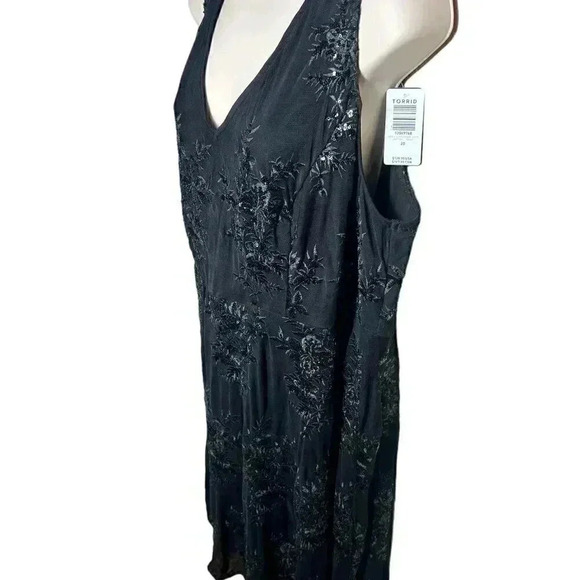 Torrid Size 20 Black Sequin Skater Dress | Party, Cocktail, Formal - Picture 5 of 11